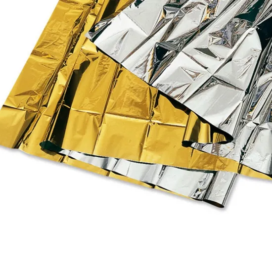 Feuille d'aluminium Mylar, isolation de premiers secours, Camping en plein air, espace de sauvetage, couverture d'urgence thermique