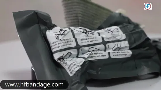 Mdr/Mdd CE approuvé stérile vert pansement d'urgence hémostatique pansement d'urgence Israël bandage pour traumatisme hémorragique bandage israélien en stock
